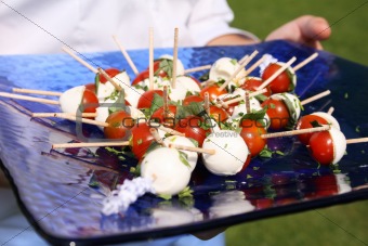 Basil and Tomato canapes