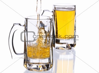  mugs with beer 