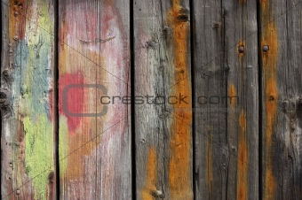 Old weathered and worn wooden planks
