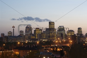 Calgary, Alberta, at sunset