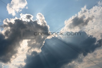 Cloud with beams