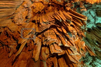 Huge stalactites in Melidoni Cave