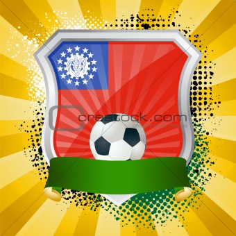Shield with flag of Myanmar