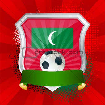 Shield with flag of Maldives
