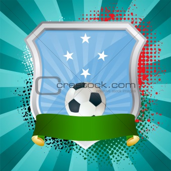 Shield with flag of Micronesia