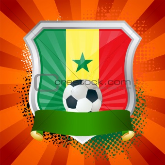 Shield with flag of Senegal