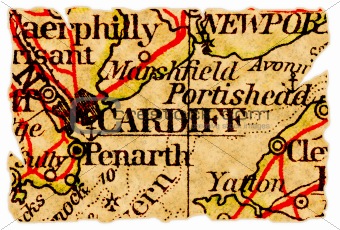 Cardiff old map