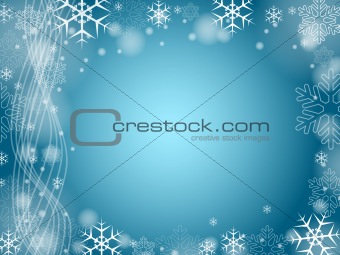 Christmas snowflakes in blue 2