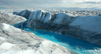 Greenland Ice Sheet meltwater stream