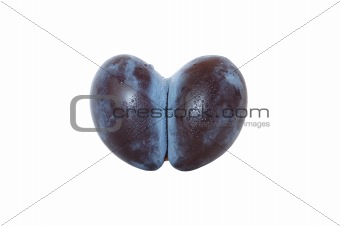 plum in the form of heart