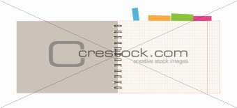 Notebook open page for your design