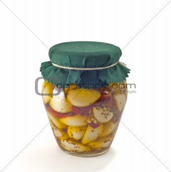 Jar of garlic in oil 1