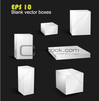 Blank vector boxes