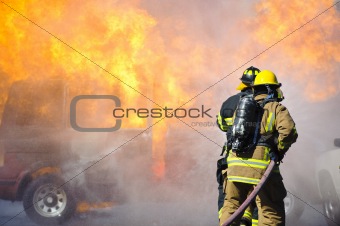 Fire training exercise