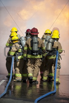 Fire training exercise