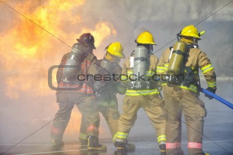 Fire training exercise