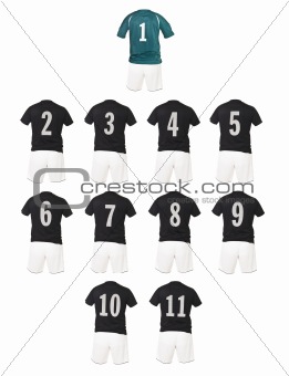 Black Football team shirts