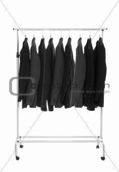 Suits on a Dress Rack