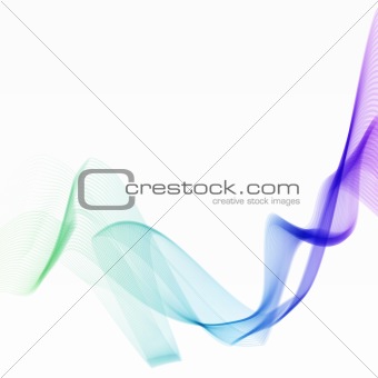 Abstract blue and violet vector smoke background with copy space