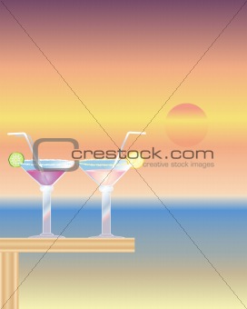 cocktails at sundown
