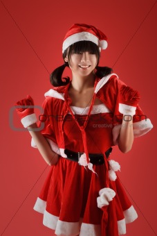 Christmas girl dancing