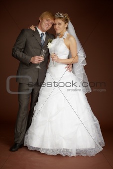 Bride and groom together