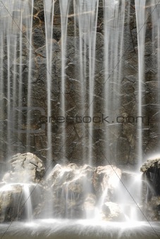 Artificial waterfall background