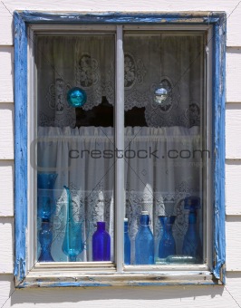 Blue Bottles - Blue Window