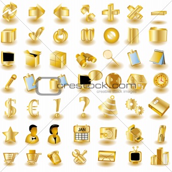 Gold Interface Icons