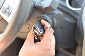 Hand And Car Key