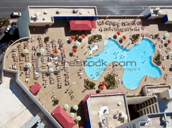 Public pool on the roof in Las Vegas