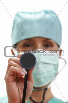 Female doctor with stethoscope