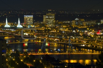 Bridges of Portland at Night