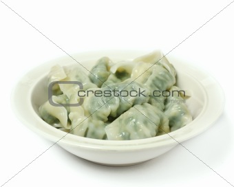 chinese dumpling in bowl