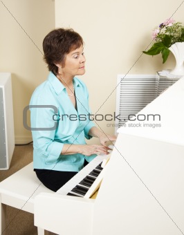 Pianist Playing Church Hymns