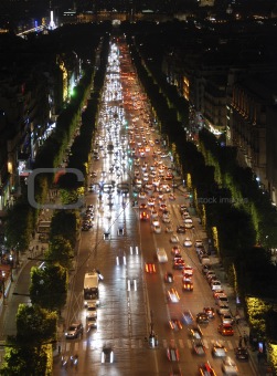 Champs Elysees at night