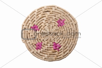 Round handmade colored mat