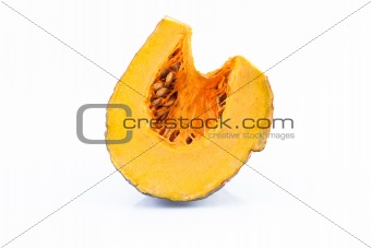 Piece of Pumpkin isolated on white
