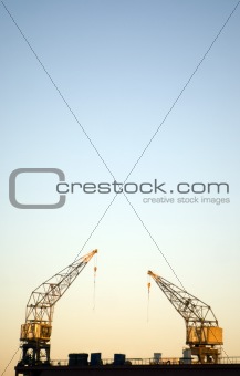 Two cranes