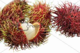 Isolated Chinese lichee fruit