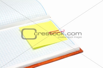 Note pad with plaid paper