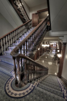 Old Staircase Into Hallway