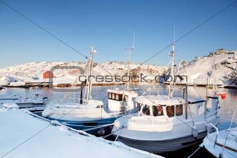 Winter Snow Boat