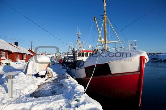 Winter Snow Boat