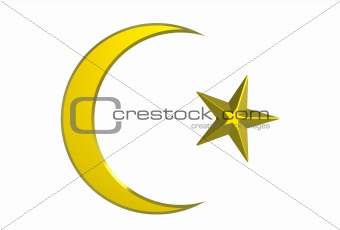 Crescent and star