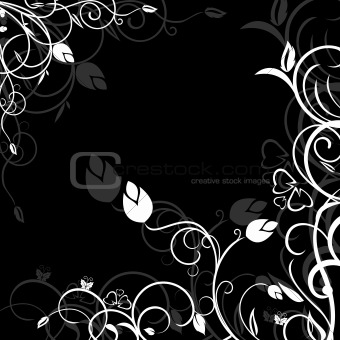 Floral greeting card. Vector