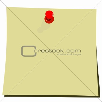 Realistic illustration of yellow note pad
