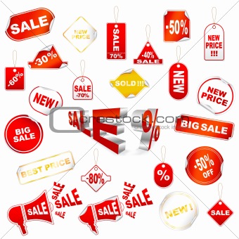 Red sale icons
