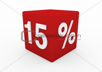 3d red sale cube 15