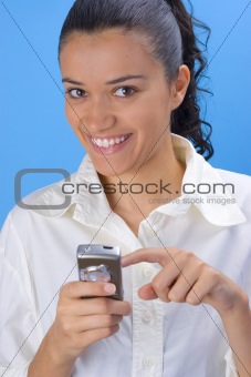 girl with phone